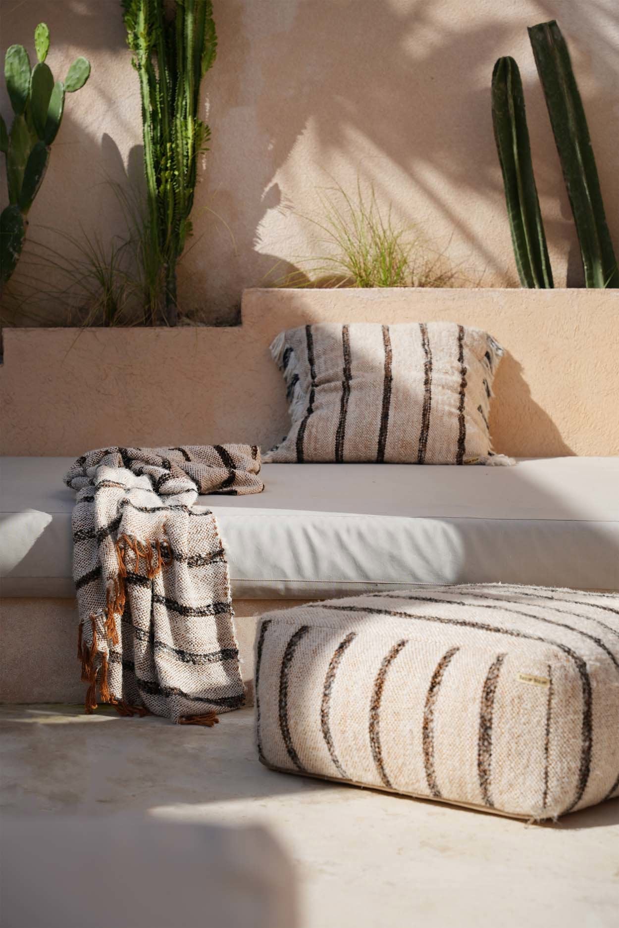 Housse de coussin Oh My Gee - Blanc bohème - 60x60