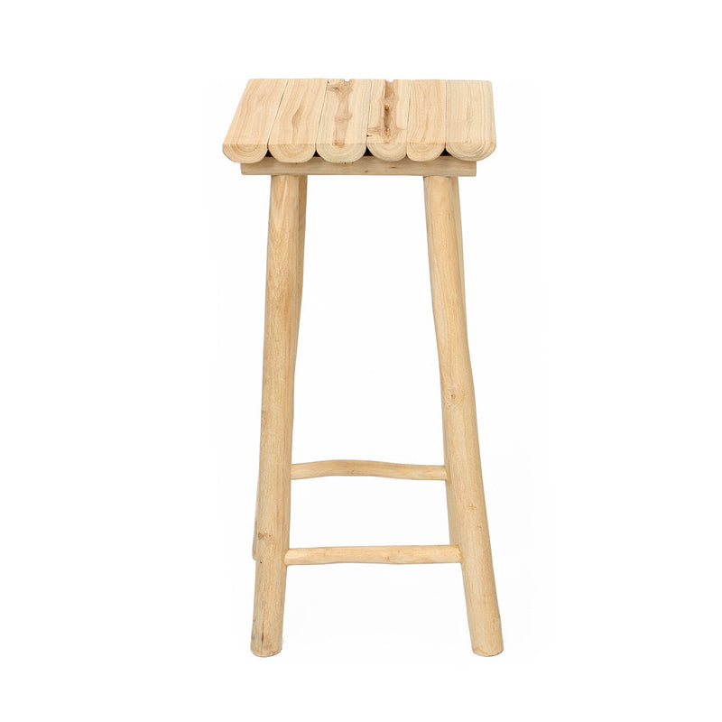 The Island Bar Stool - Natural in wood — handmade luxury bar stool curated by Laiyahome