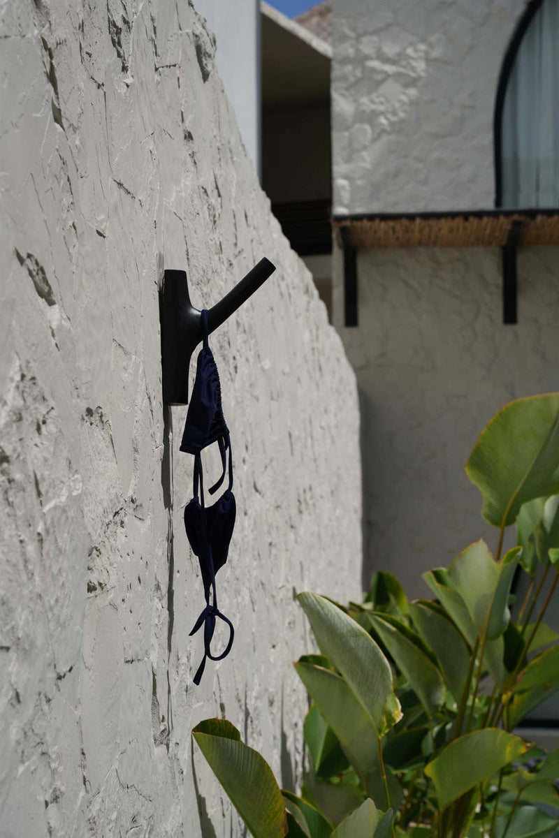 The Hook - Black in wood — handmade luxury clothing hanger curated by Laiyahome — view 2