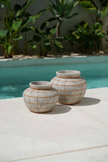 The Belly Vase - Concrete Natural - L in terracotta — handmade luxury vase curated by Laiyahome — view 2