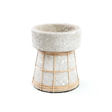 The Serene Candle Holder - Concrete Natural - M in terracotta, earthenware — handmade luxury tea light holder curated by Laiyahome