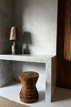 The Mazu Stool - Natural in wood — handmade luxury stool curated by Laiyahome — view 2
