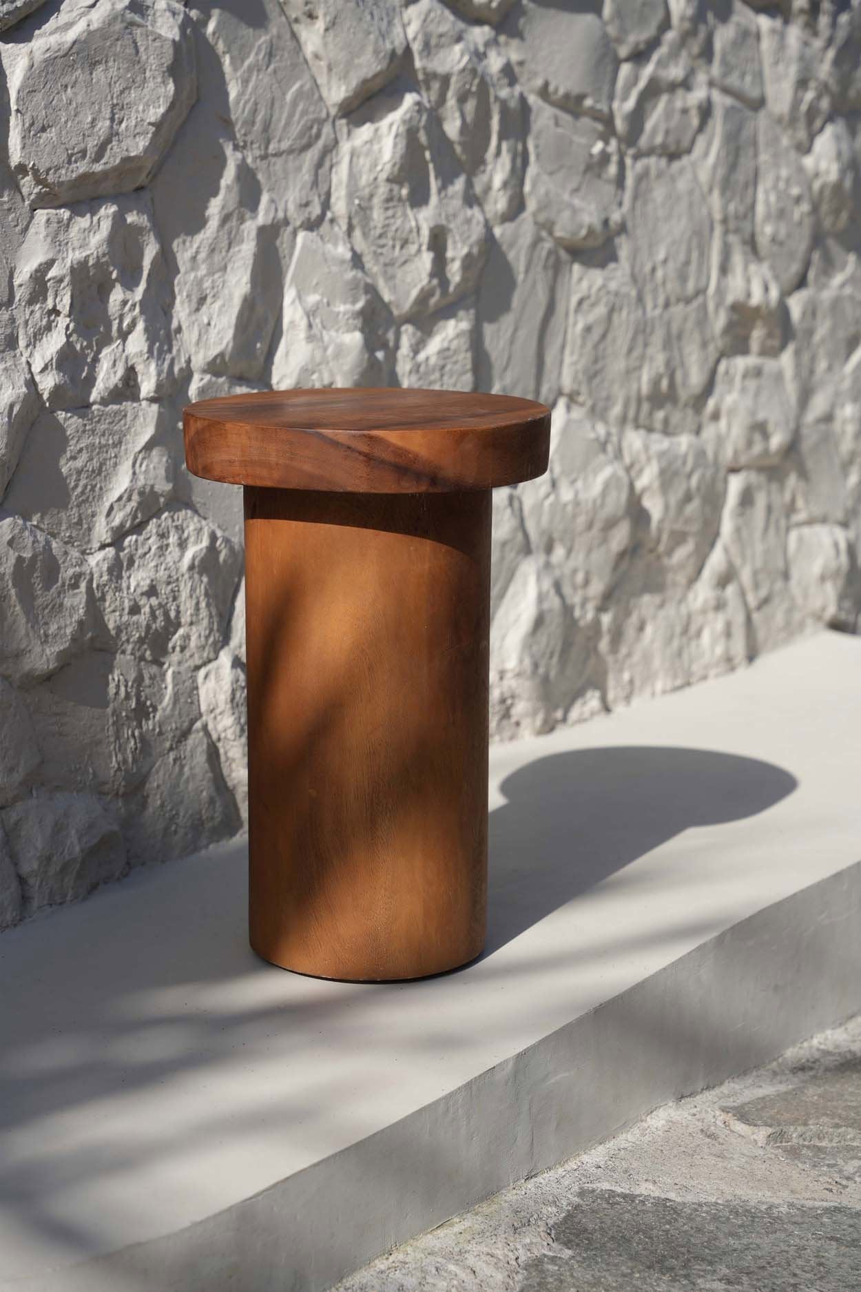 The Inti Side Table - Natural in wood — handmade luxury side table curated by Laiyahome — view 2