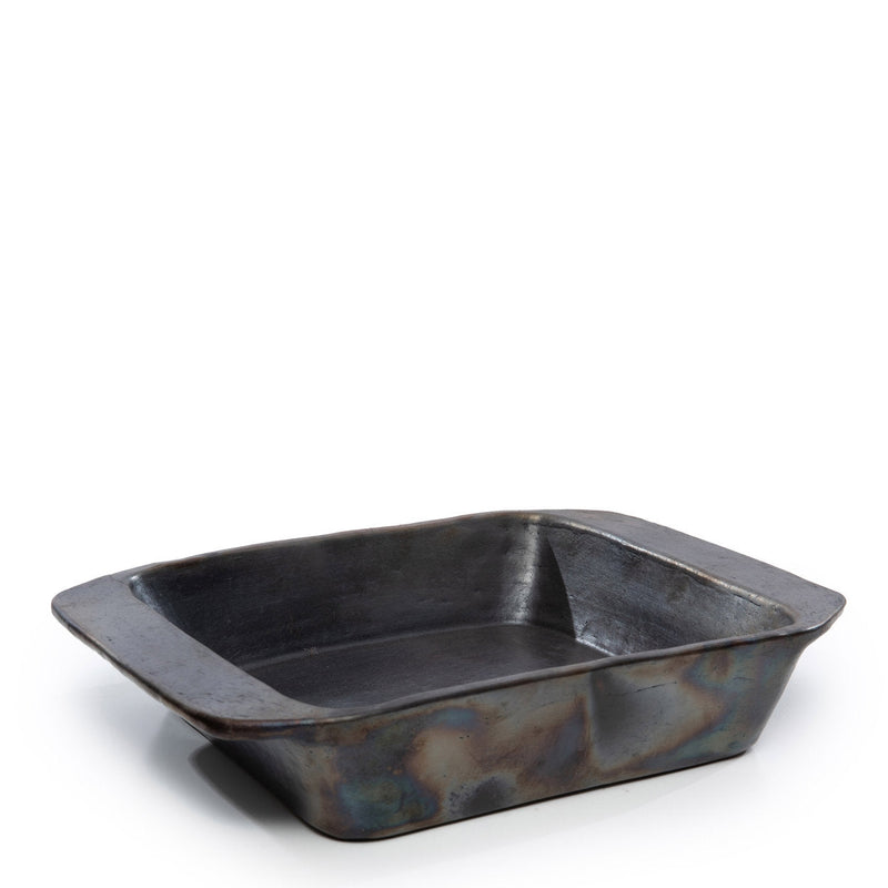 The Burned Oven Tray - Black in terracotta — handmade luxury serving tray curated by Laiyahome — view 2
