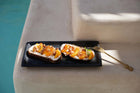 The Burned Sushi Plate - Black - L in terracotta — handmade luxury dinner plate curated by Laiyahome — view 2