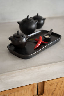 The Burned Tapas Plate in terracotta — handmade luxury dinner plate curated by Laiyahome — view 2
