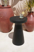 The Fiji Side Table - Black in wood — handmade luxury side table curated by Laiyahome — view 2