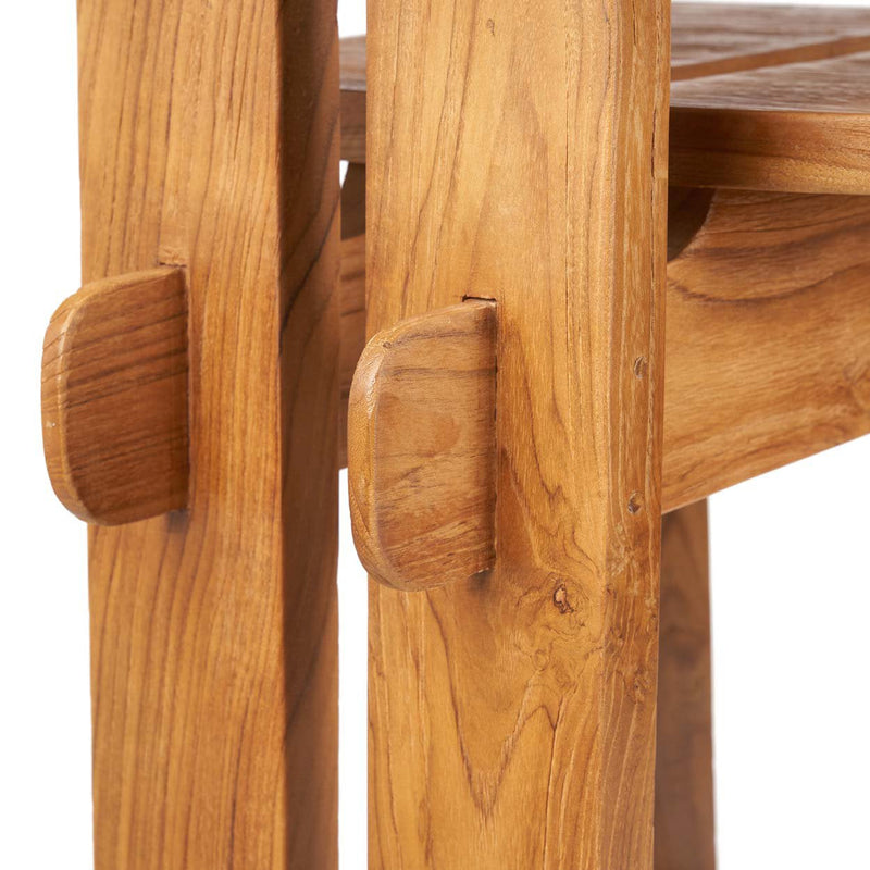 The Sama Sama Bar Stool - Natural in wood — handmade luxury bar stool curated by Laiyahome — view 2