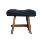 Tabouret Suar en cuir - Noir naturel