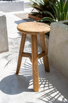The Fusuma Bar Stool - Outdoor in wood — handmade luxury bar stool curated by Laiyahome — view 2