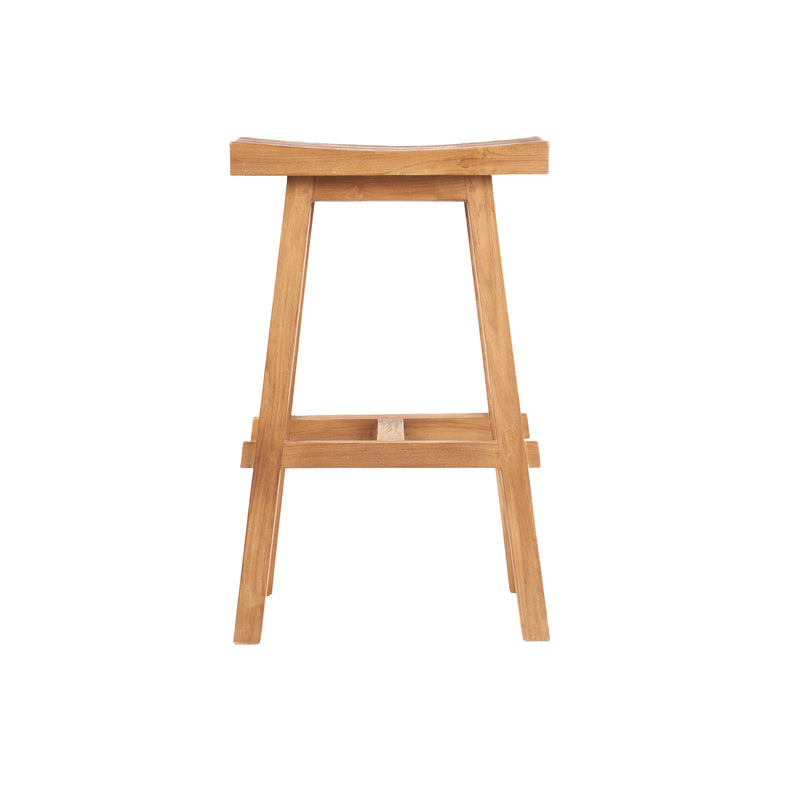 The Tabanan Bar Stool - Outdoor in wood — handmade luxury bar stool curated by Laiyahome — view 2