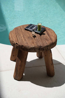 The Marabunta Rustic Side Table - Natural in wood — handmade luxury side table curated by Laiyahome — view 2