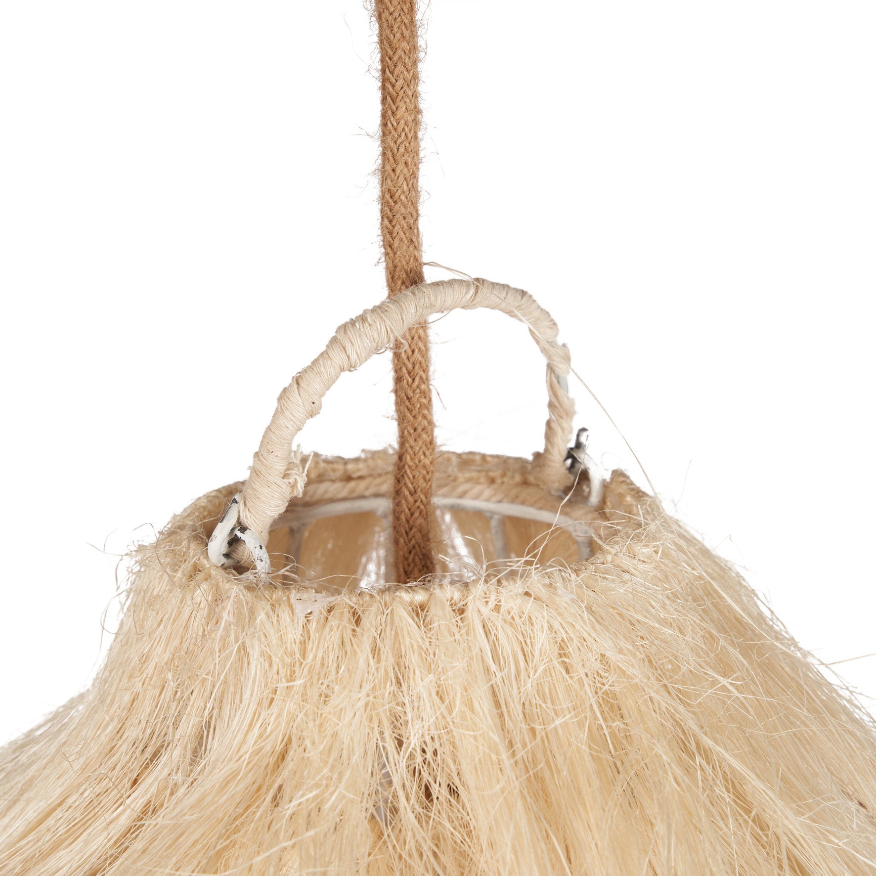The Rami Pendant - Natural - XL in hemp — handmade luxury pendant lamp curated by Laiyahome — view 2