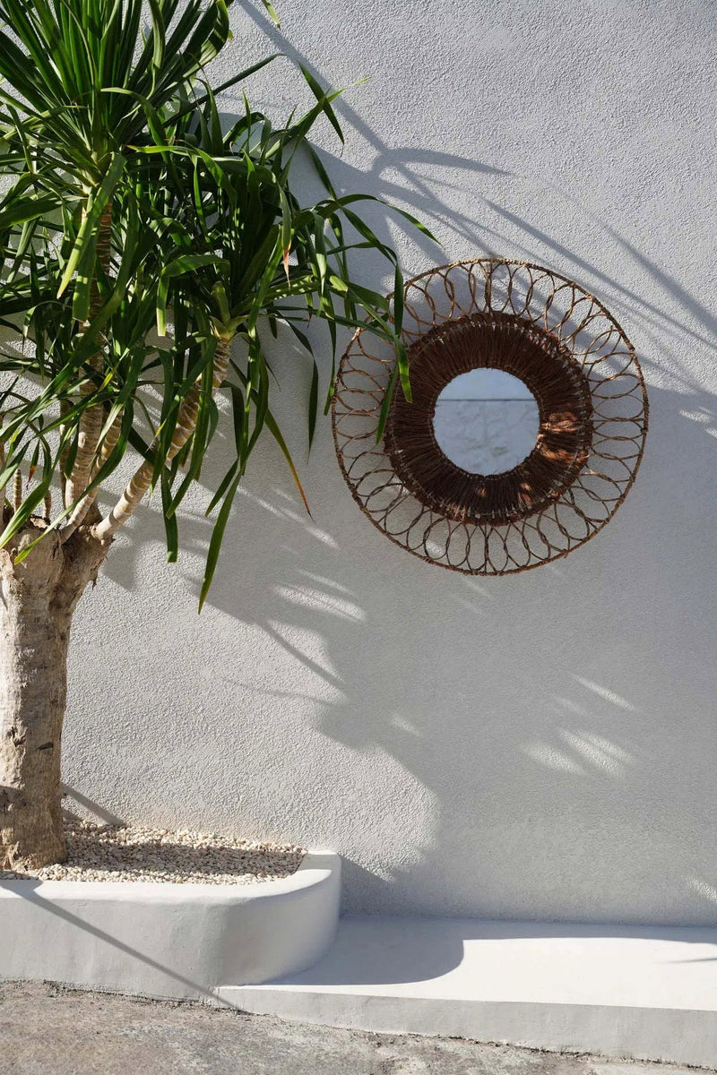 The Montezuma Mirror - Natural in coconut — handmade luxury wall mirror curated by Laiyahome — view 2