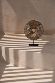 The Doh Nuts on Stand - Natural White in shell — handmade luxury standing decoration curated by Laiyahome — view 2