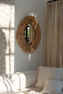 The La Duchessa Mirror - Natural - L in grass — handmade luxury wall mirror curated by Laiyahome — view 2