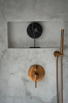 The Marble Disc on Stand - Black - S in marble — handmade luxury standing decoration curated by Laiyahome — view 2