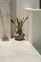 The Styly Vase - Antique Grey - L in terracotta — handmade luxury vase curated by Laiyahome — view 2