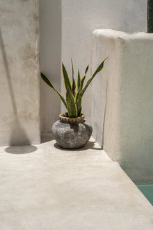 The Styly Vase - Antique Grey - L in terracotta — handmade luxury vase curated by Laiyahome — view 2