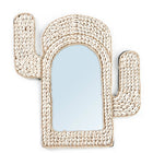 The Cactus Shell Mirror - White – glass wall mirror in white – product view 1