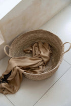 The Raffia Basket Trays - Natural - L in raffia — handmade luxury storage basket curated by Laiyahome — view 2