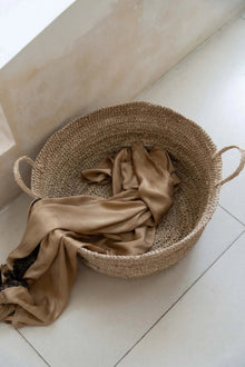 The Raffia Basket Trays - Natural - L in raffia — handmade luxury storage basket curated by Laiyahome — view 2