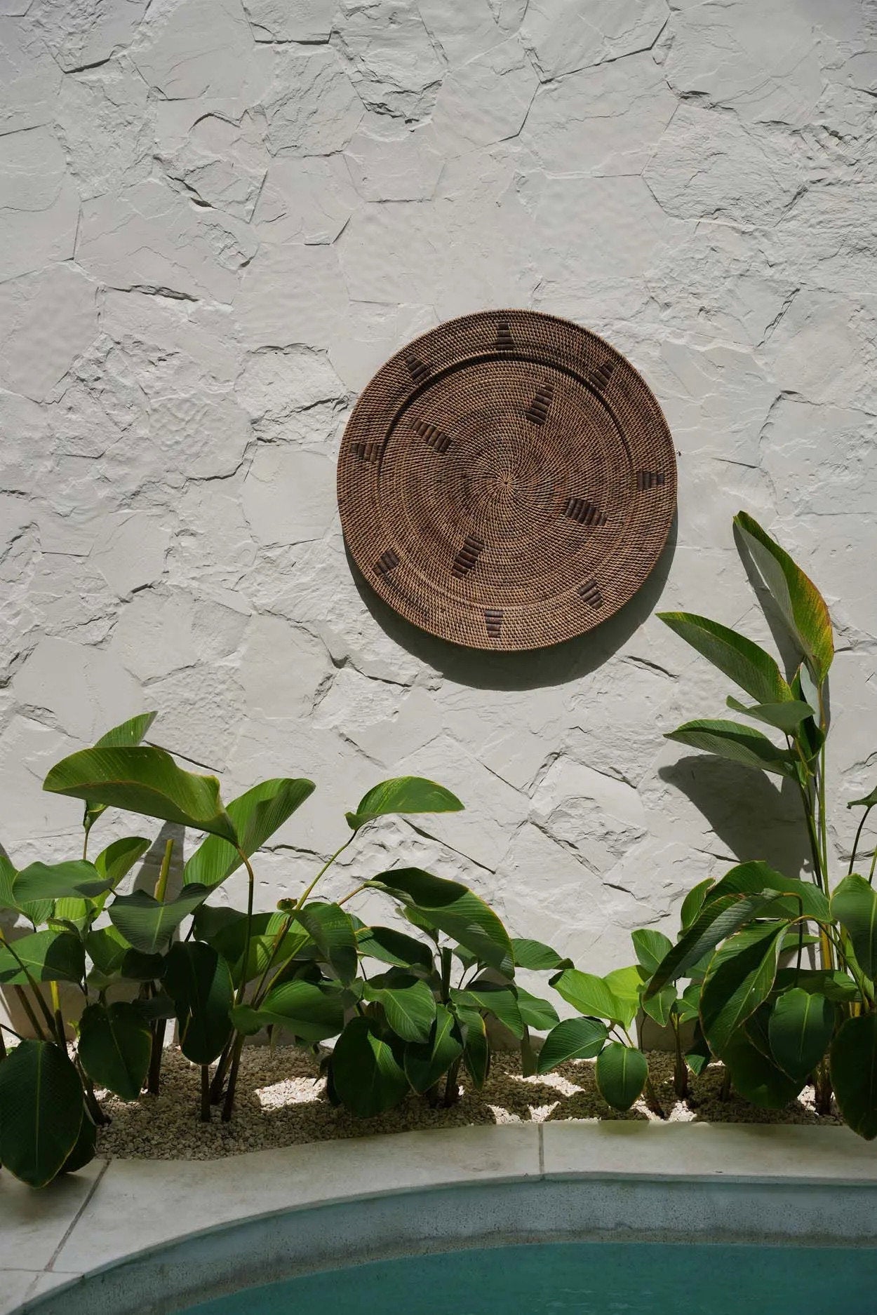 The Jasmine Plate - Brown - L in rattan — handmade luxury wall decoration curated by Laiyahome — view 2
