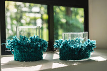 The Oh My Gee Candle Holder - Aqua - S – cotton tea light holder – product view 2