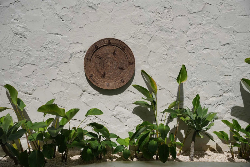 The Jasmine Plate - Brown - XL in rattan — handmade luxury wall decoration curated by Laiyahome — view 2