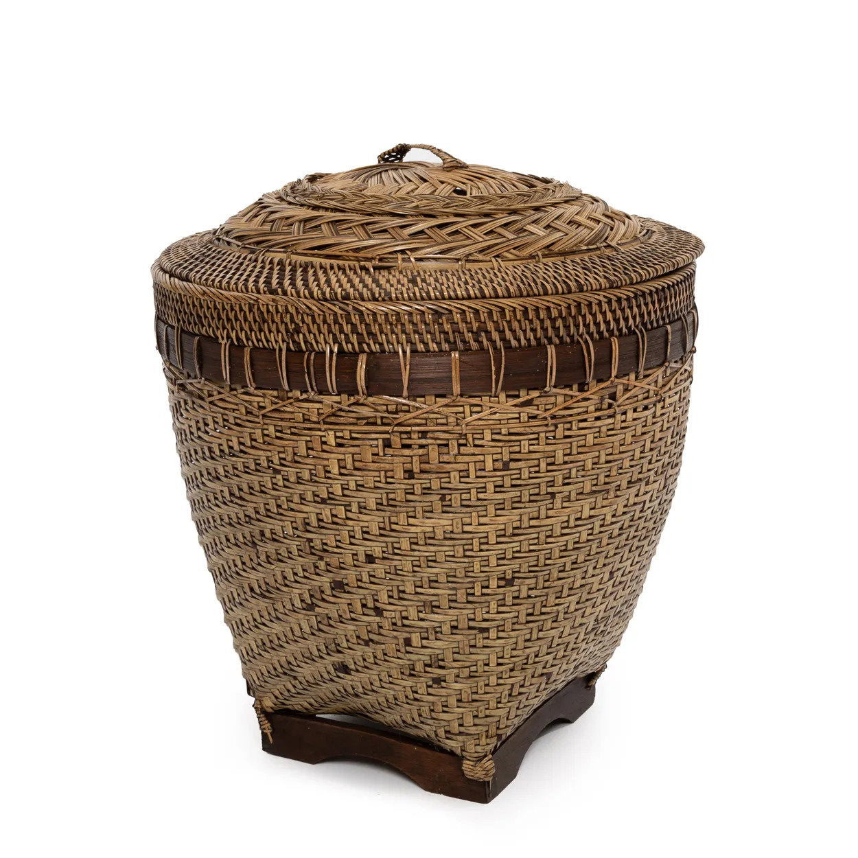 Cesto de armazenamento colonial - Castanho natural - M