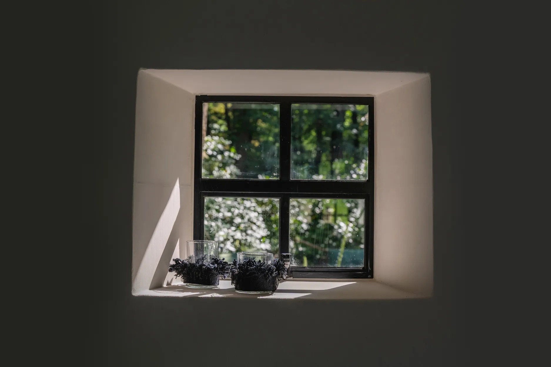 The Oh My Gee Candle Holder - Black Velvet - S in velvet — handmade luxury tea light holder curated by Laiyahome — view 2