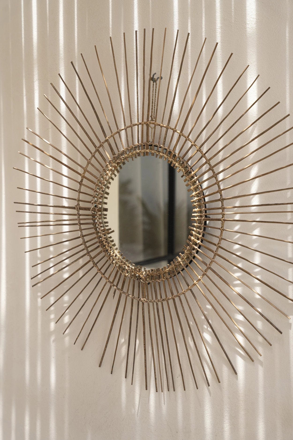 The Tropical Mirror - Natural - L in rattan — handmade luxury wall mirror curated by Laiyahome — view 2