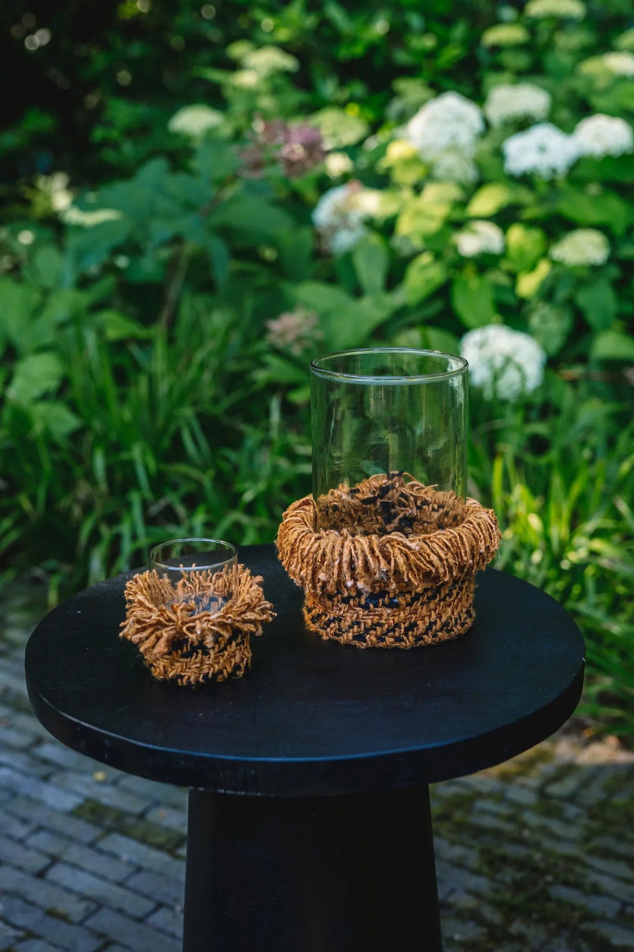 The Oh My Gee Candle Holder - Cinnamon Black - XXL in cotton — handmade luxury tea light holder curated by Laiyahome — view 2