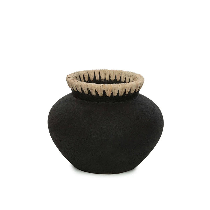 Vaso elegante - Preto Natural - S