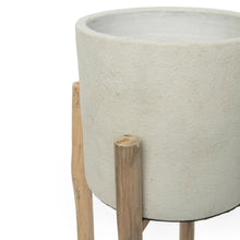 The Chalk High - Concrete Natural - L in terracotta — handmade luxury planter curated by Laiyahome — view 2