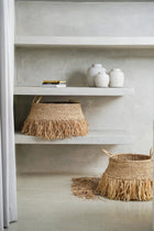 The Raffia Deluxe Baskets - Natural - Medium in raffia — handmade luxury storage basket curated by Laiyahome — view 2
