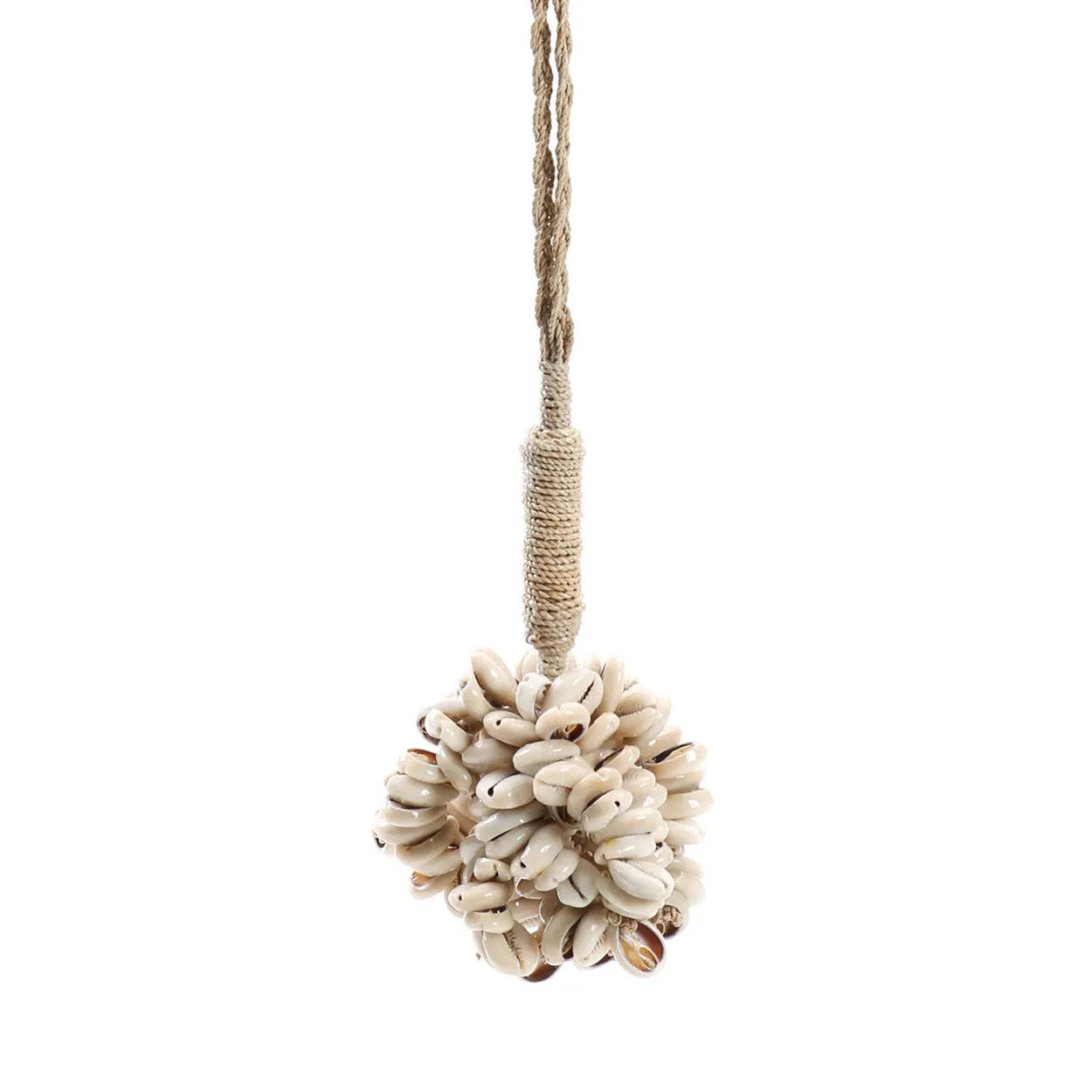 The Door Shell Cowrie Tassel - Natural in shell — handmade luxury wall decoration curated by Laiyahome — view 2