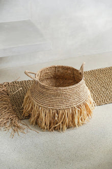 The Raffia Deluxe Baskets - Natural - Large in raffia — handmade luxury storage basket curated by Laiyahome — view 2