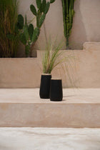 The Sneaky Vase - Black Natural - M in terracotta — handmade luxury vase curated by Laiyahome — view 2