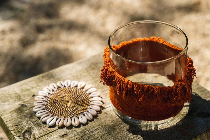 The Oh My Gee Candle Holder - Rust Velvet - S in velvet — handmade luxury tea light holder curated by Laiyahome — view 2
