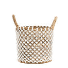 Cesto em macramé com ponto cruzado - S
