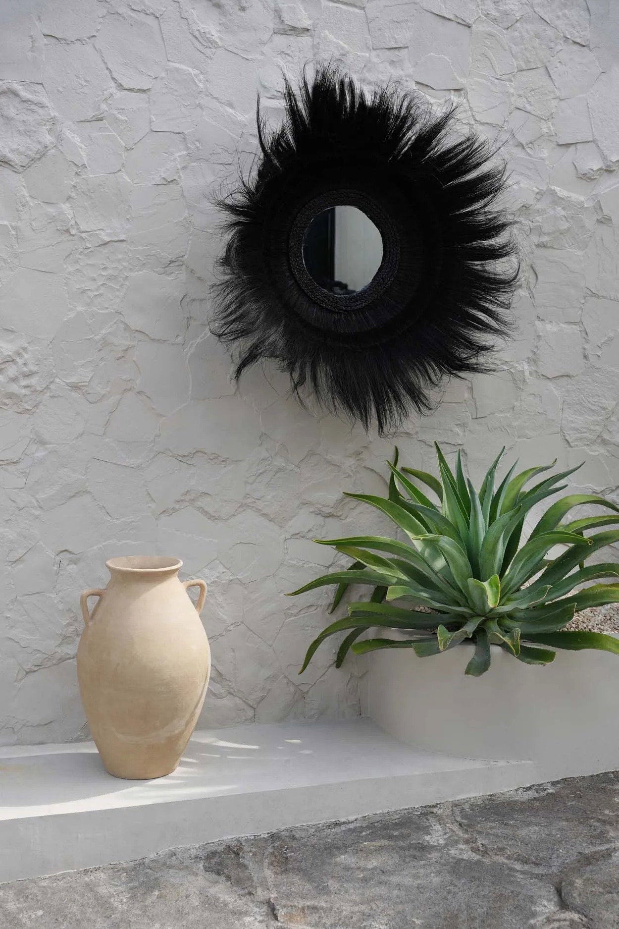 The Sunken Forest Mirror - Black – glass wall mirror in black – product view 2