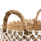 The Crossed Stitched Macrame Basket - L in cotton — handmade luxury storage basket curated by Laiyahome — view 2