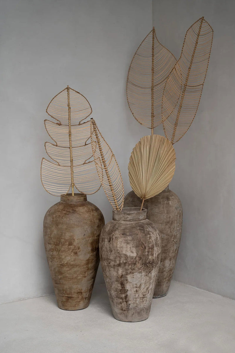 The Rattan Monstera - Natural in rattan — handmade luxury standing decoration curated by Laiyahome — view 2