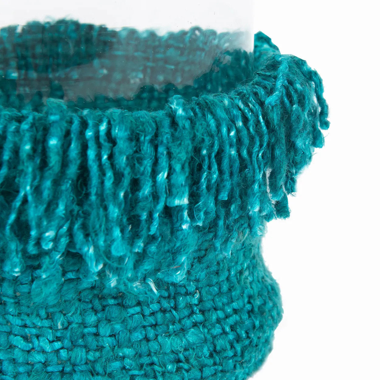 The Oh My Gee Candle Holder - Aqua - XXL in cotton — handmade luxury tea light holder curated by Laiyahome — view 2