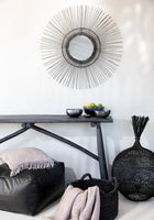 The Tropical Mirror - Black - L in rattan — handmade luxury wall mirror curated by Laiyahome — view 2