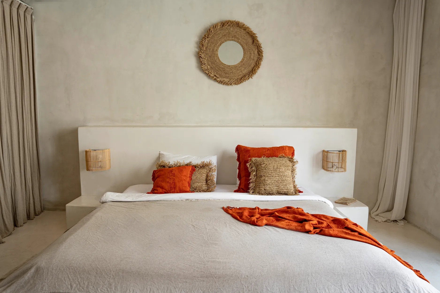 The Yema Mirror - Natural - L in grass — handmade luxury wall mirror curated by Laiyahome — view 2