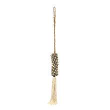 Pompon en coquillage et coton - Gris