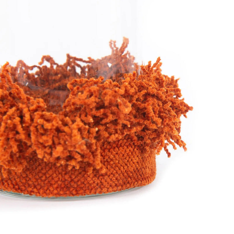 The Oh My Gee Candle Holder - Rust Velvet - M in velvet — handmade luxury tea light holder curated by Laiyahome — view 2