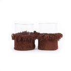 The Oh My Gee Candle Holder - Burgundy Velvet - L in velvet — handmade luxury tea light holder curated by Laiyahome — view 2